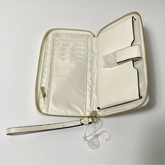 NWOT Time & Tru Women's White Faux Leather Wallet / Wristlet / Clutch - Picture 7 of 13